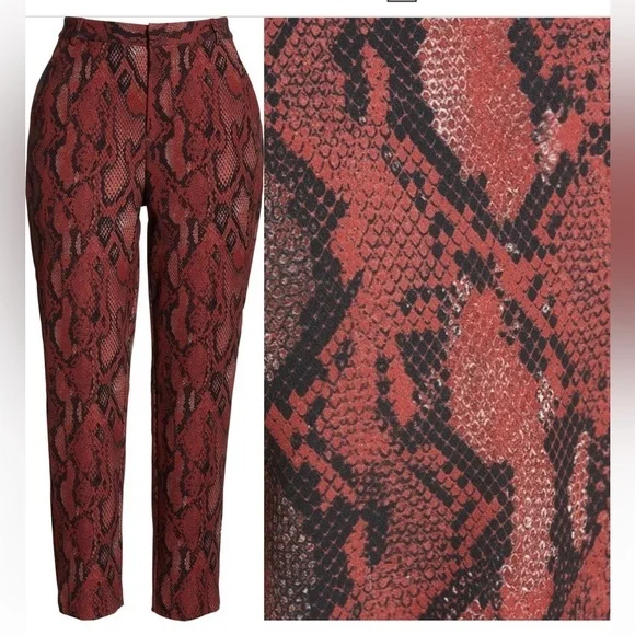 L’agence Ludivine Snakeskin Cropped Trouser Pant - Picture 5 of 11
